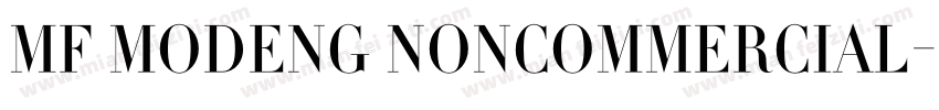 MF MODENG NONCOMMERCIAL字体转换